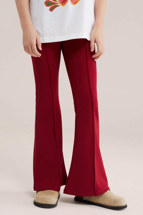 WE Fashion casual broek donkerrood
