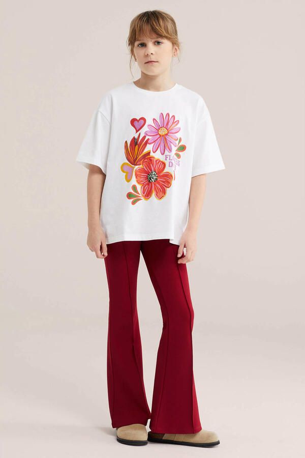 WE Fashion casual broek donkerrood - Foto 3