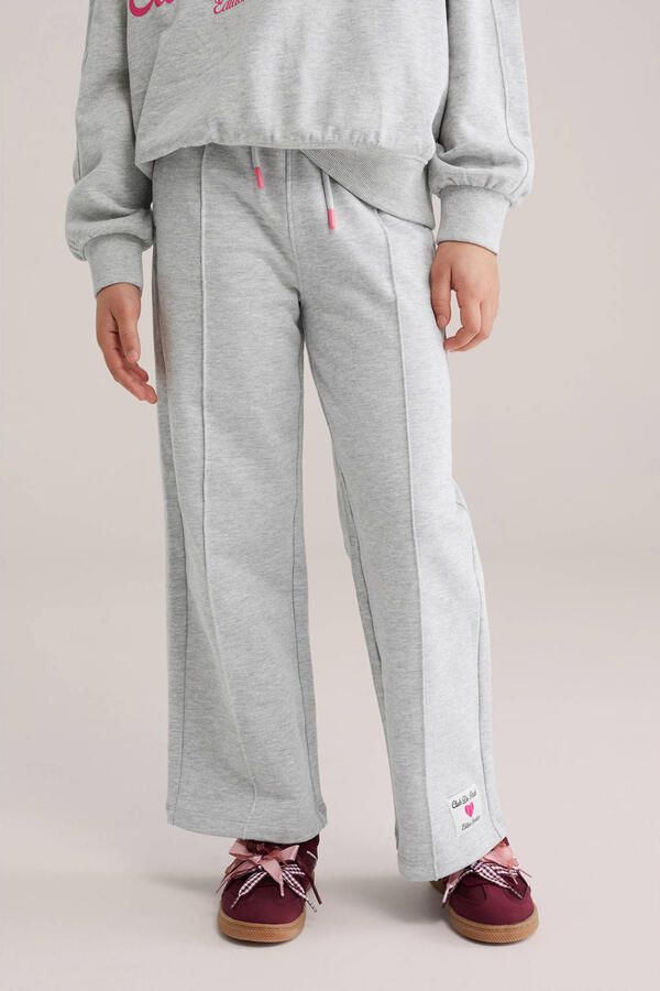 WE Fashion casual broek grijs melange