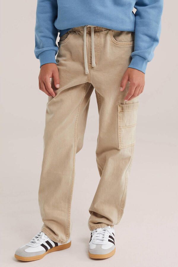 WE Fashion casual broek zand