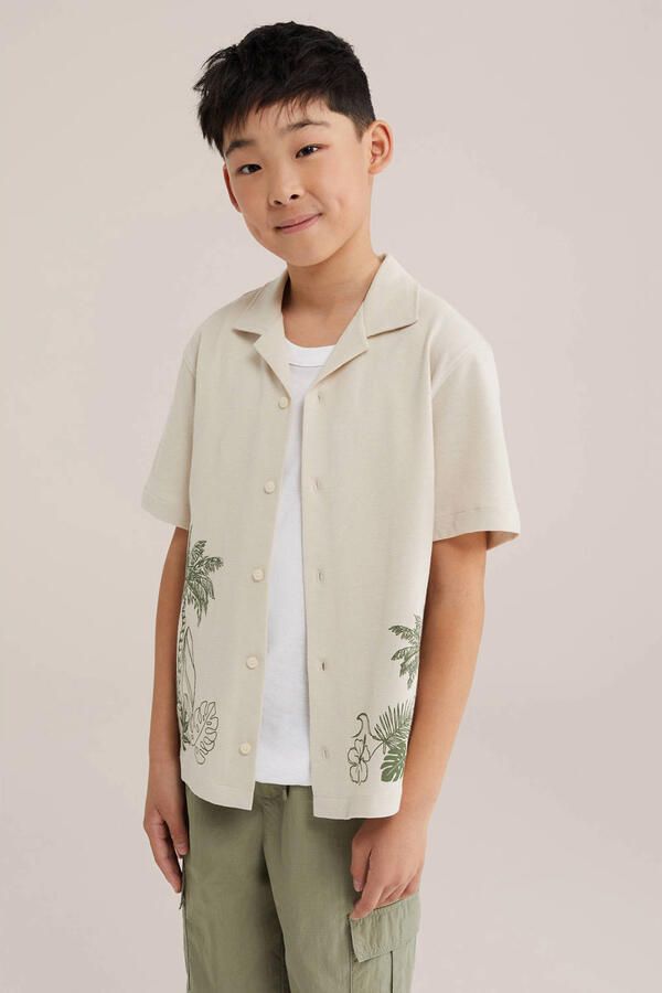 WE Fashion casual overhemd beige