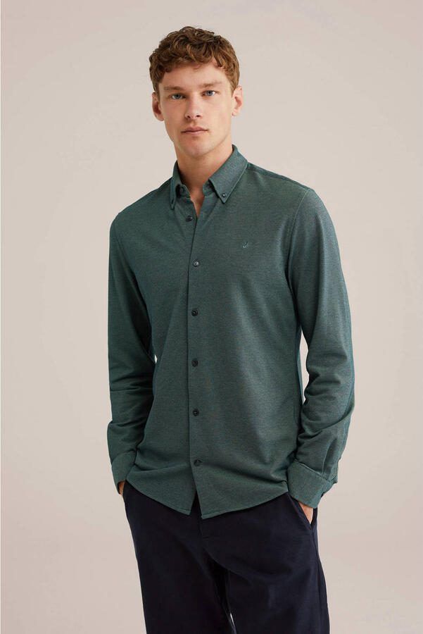 WE Fashion casual overhemd donkergroen - Foto 2