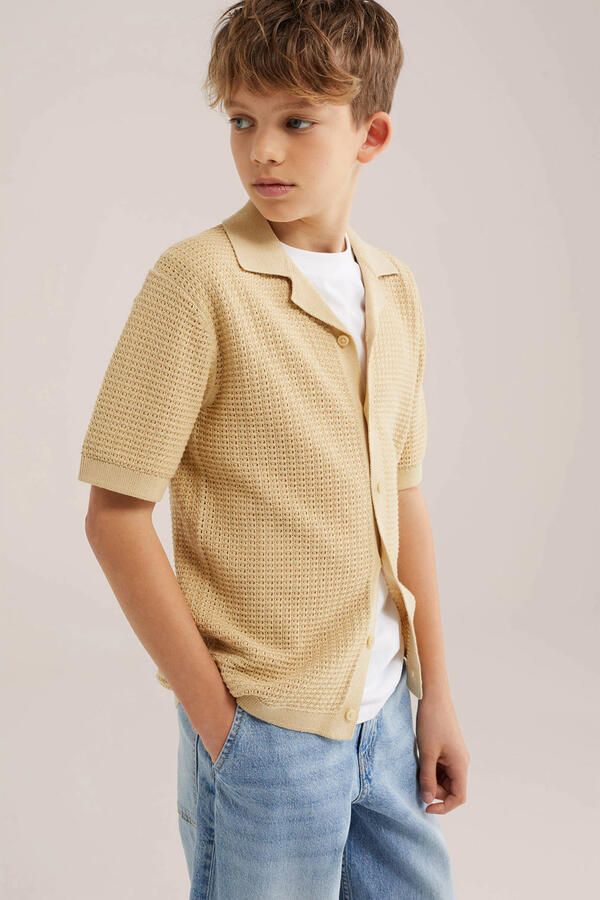 WE Fashion casual overhemd geel