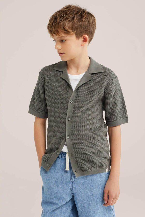 WE Fashion casual overhemd groen