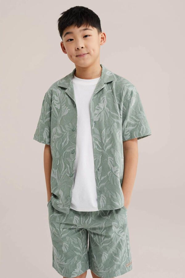 WE Fashion casual overhemd groen
