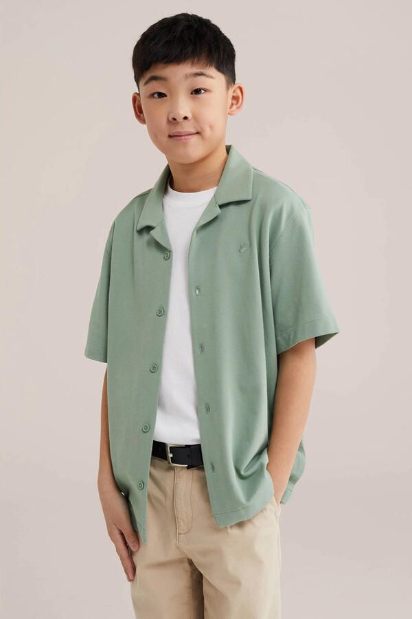 WE Fashion casual overhemd lichtgroen
