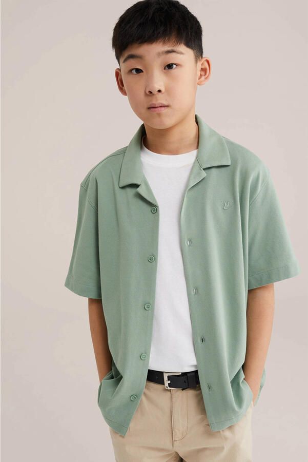 WE Fashion casual overhemd lichtgroen - Foto 3