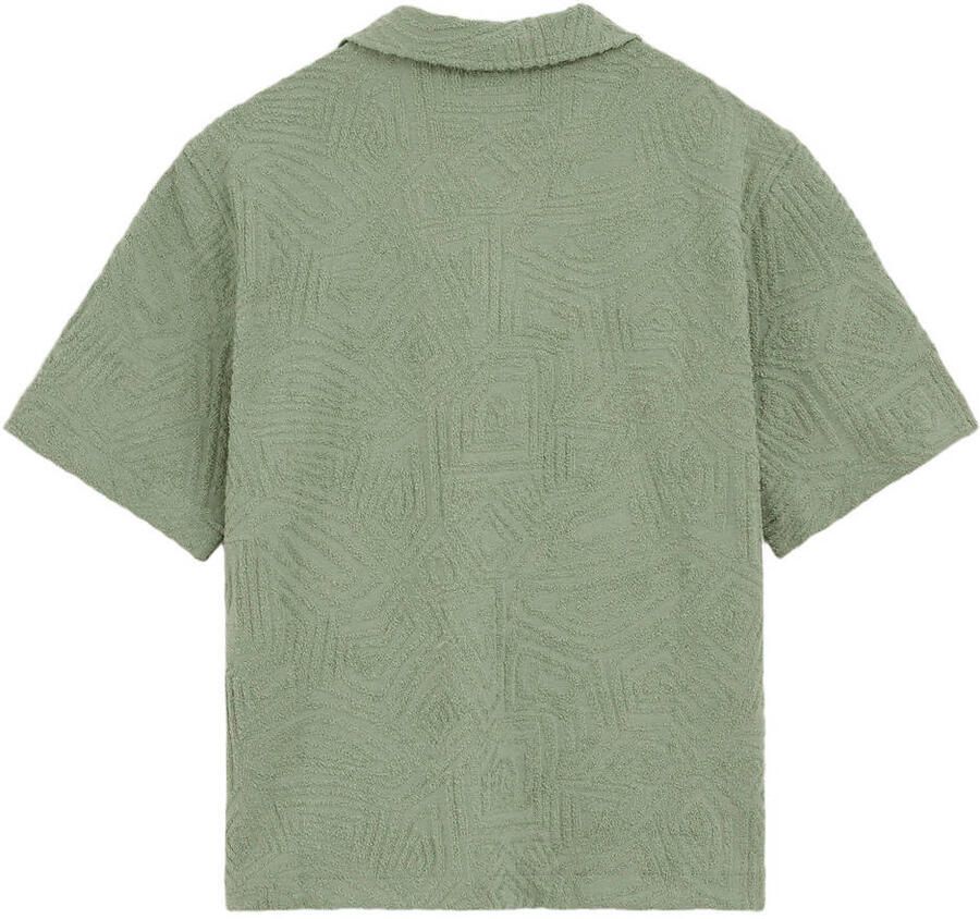WE Fashion casual overhemd met textuur groen - Foto 2