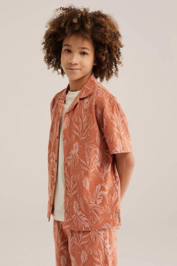 WE Fashion casual overhemd oranje