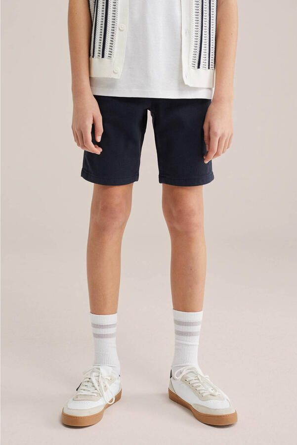 WE Fashion chino short donkerblauw
