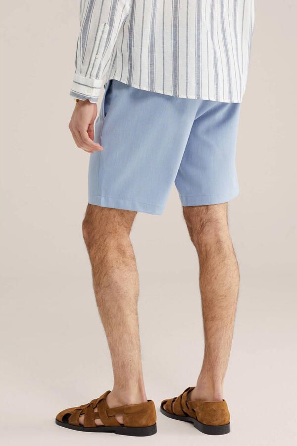 WE Fashion chino short lichtblauw
