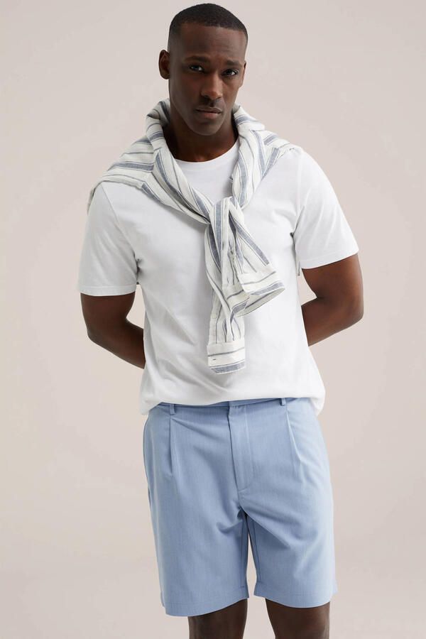 WE Fashion chino short lichtblauw - Foto 3