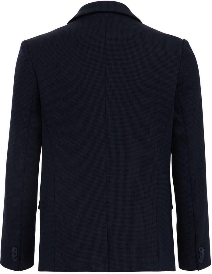 WE Fashion colbert donkerblauw Jongens Polyester Reverskraag Effen 110 116