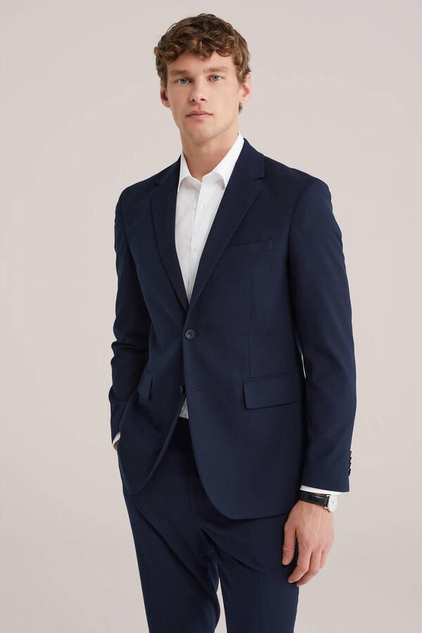 WE Fashion colbert donkerblauw