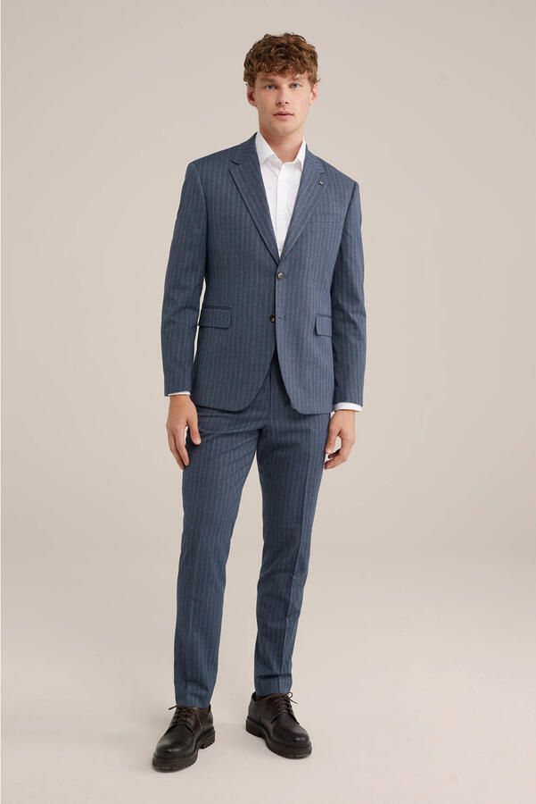 WE Fashion colbert grijsblauw