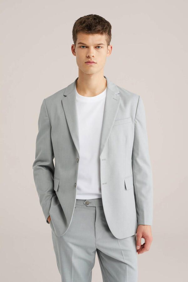 WE Fashion colbert grijsblauw