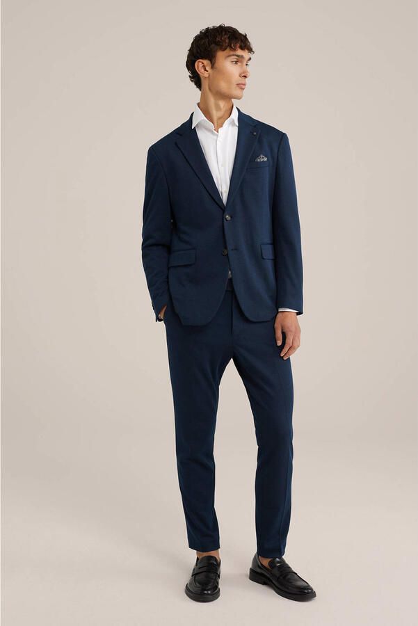 WE Fashion colbert met jacquard heavy blue