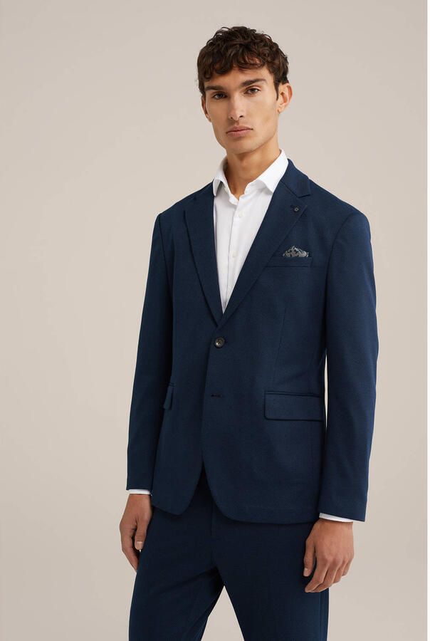 WE Fashion colbert met jacquard heavy blue - Foto 2