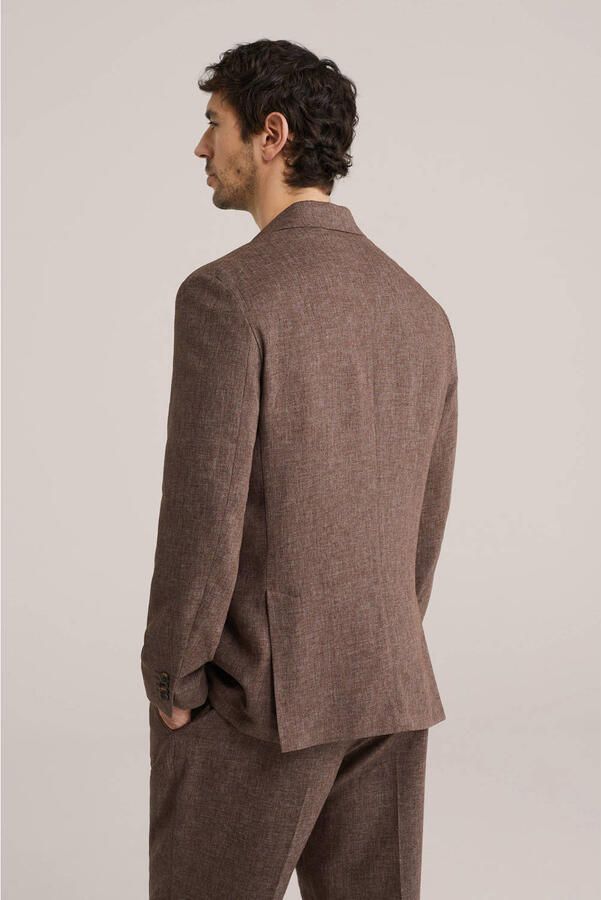 WE Fashion colbert met linnen bruin - Foto 2