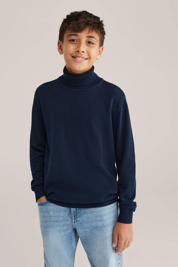 WE Fashion coltrui marineblauw