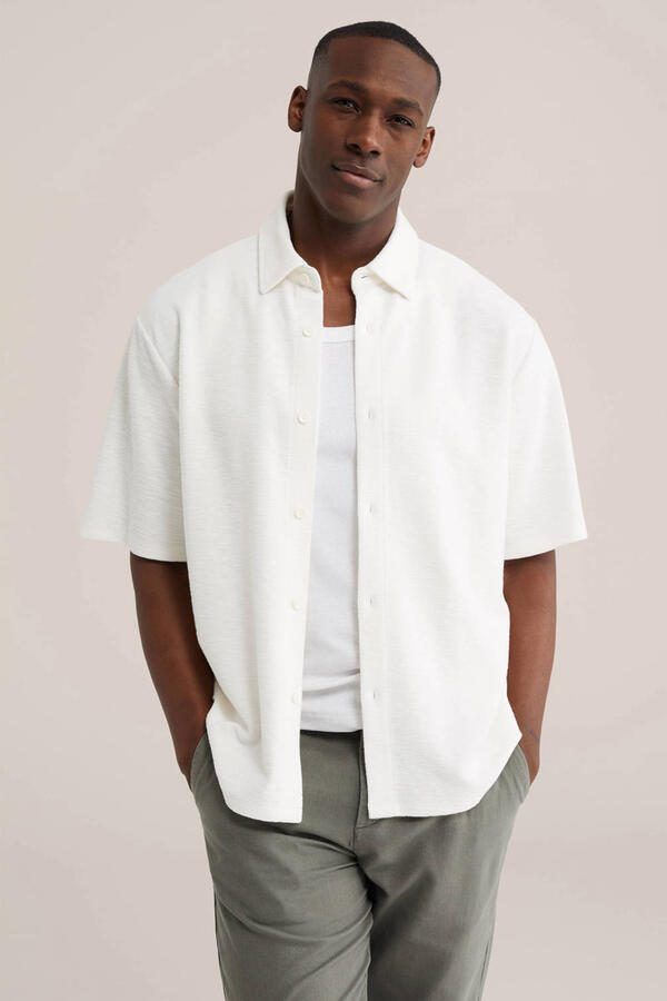 WE Fashion comfort casual overhemd wit