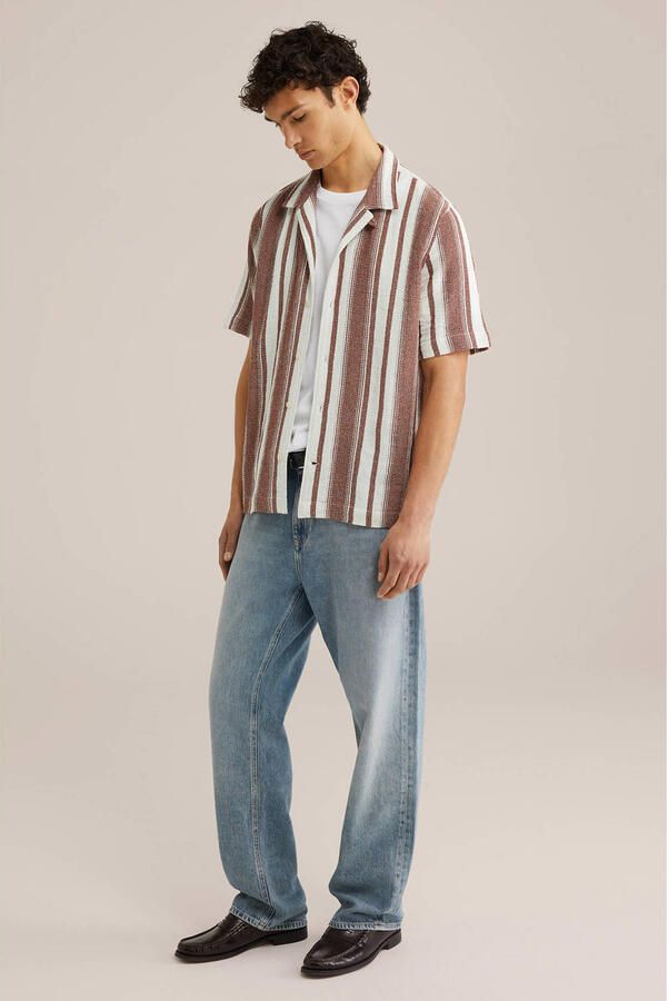 WE Fashion comfort gestreepte casual overhemd brique - Foto 3