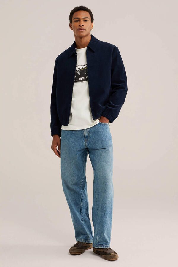 WE Fashion corduroy bomberjack donkerblauw - Foto 2