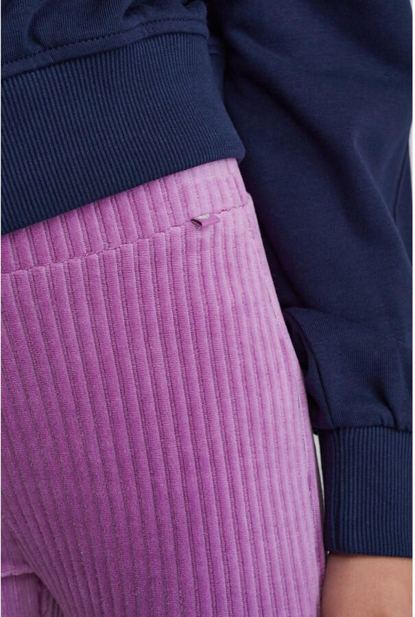 WE Fashion corduroy fluwelen flared broek paars - Foto 2