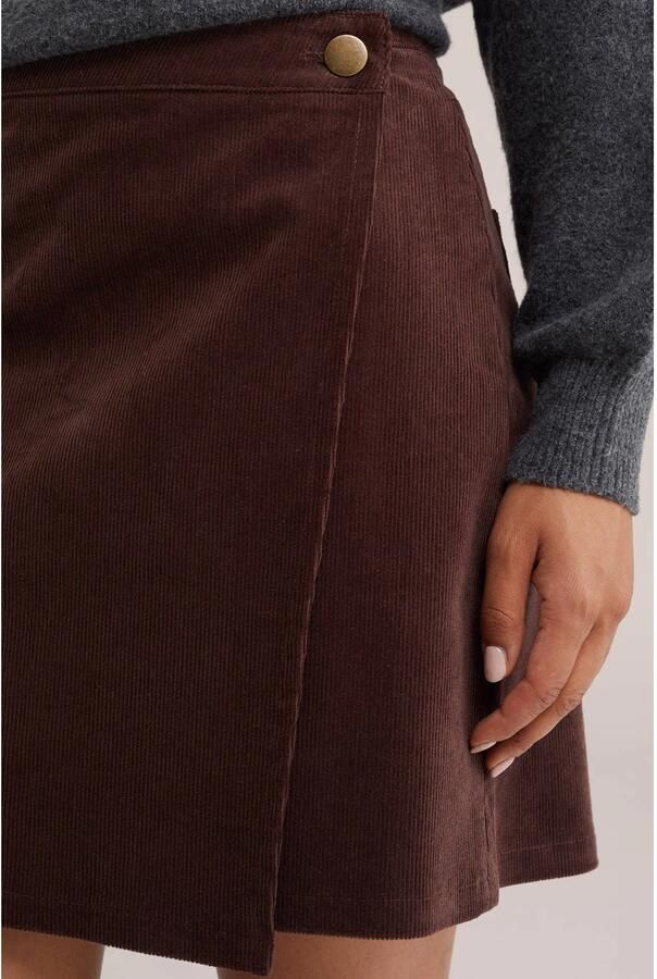 WE Fashion corduroy korte rok bruin - Foto 2