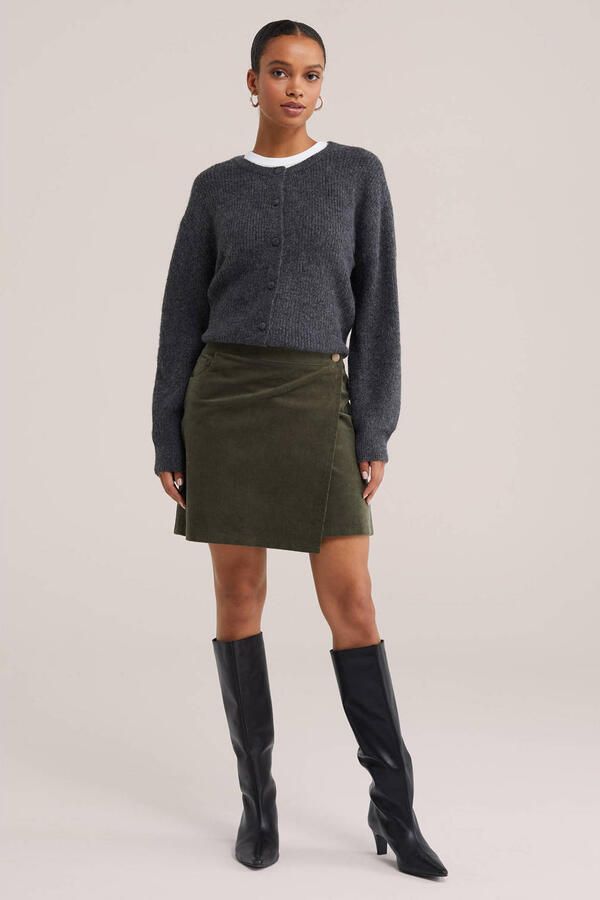 WE Fashion corduroy korte rok groen - Foto 2