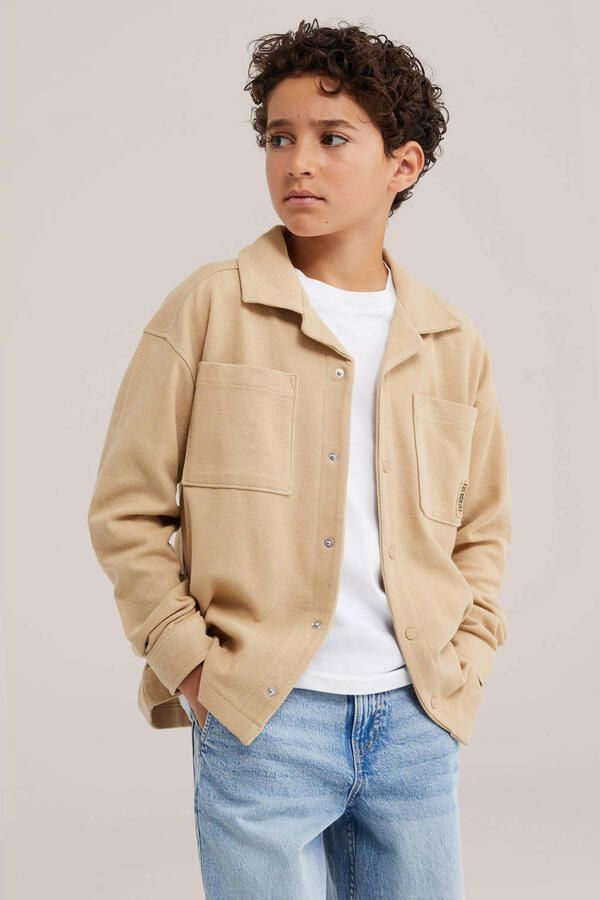 WE Fashion corduroy overhemd zand