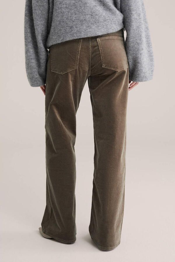 WE Fashion corduroy Wide leg regular waist broek lichtbruin - Foto 3