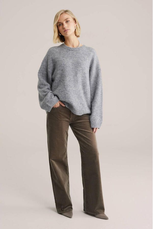 WE Fashion corduroy Wide leg regular waist broek lichtbruin - Foto 2