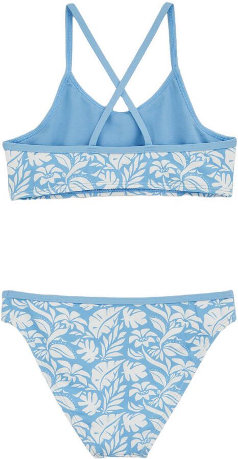 WE Fashion crop bikini lichtblauw wit - Foto 3