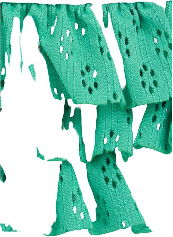 WE Fashion crop bikini met ruches groen - Foto 2
