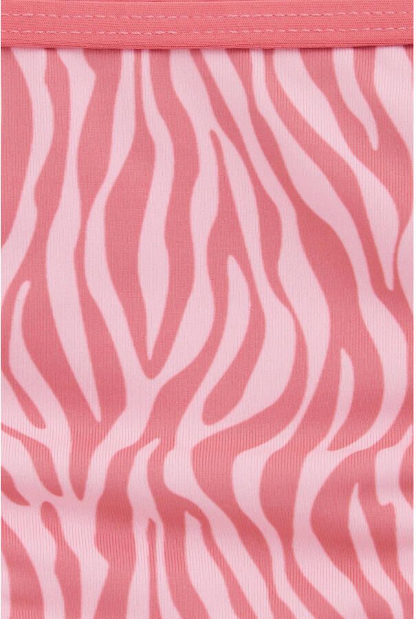 WE Fashion cropbikini met zebraprint roze - Foto 2