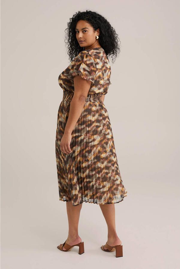 WE Fashion Curve A-lijn jurk bruin - Foto 2