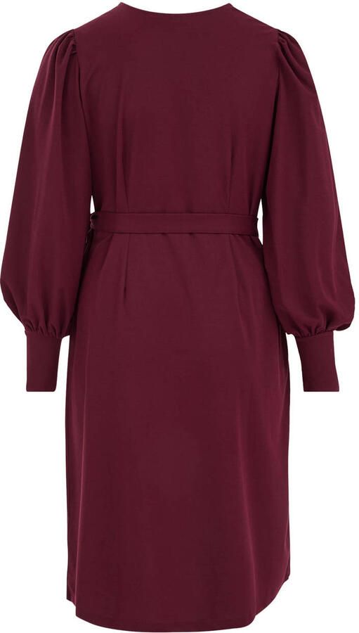 WE Fashion Curve A-lijn jurk donkerrood - Foto 3