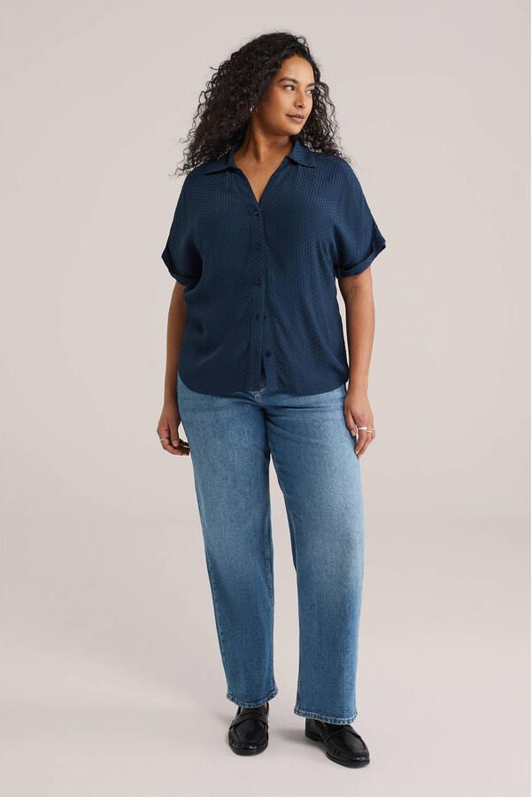 WE Fashion Curve blouse donkerblauw - Foto 2