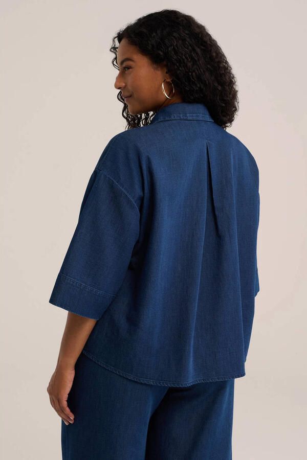 WE Fashion Curve blouse donkerblauw - Foto 3