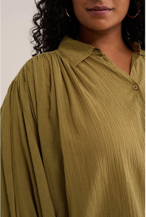 WE Fashion Curve blouse Plus Size kaki - Foto 2