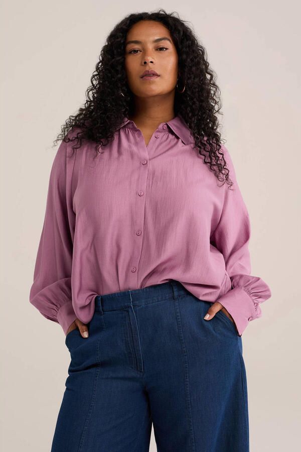 WE Fashion Curve blouse Plus Size oudroze