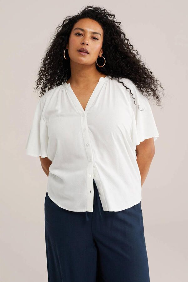 WE Fashion Curve blouse wit
