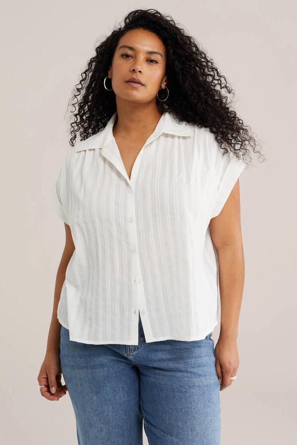 WE Fashion Curve blouse wit