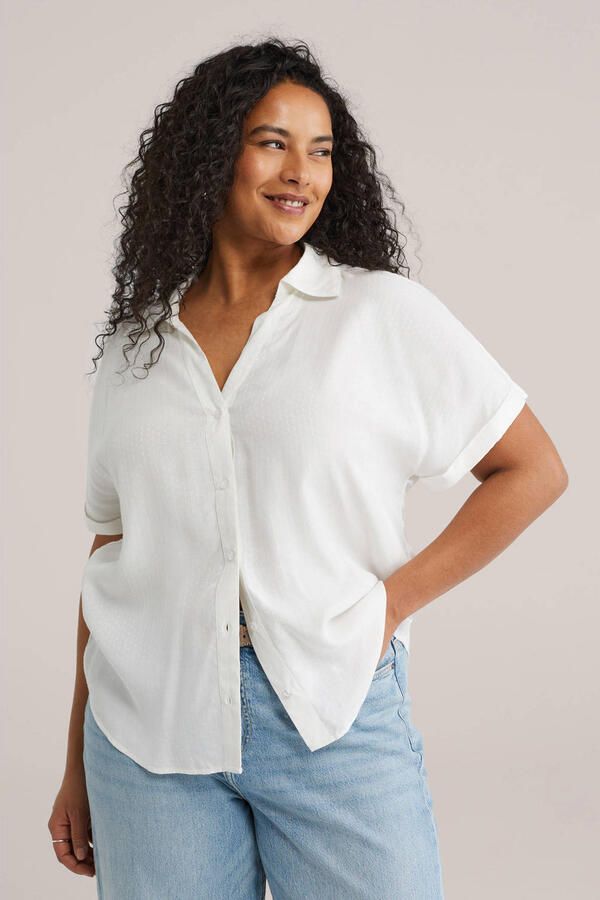 WE Fashion Curve blouse wit