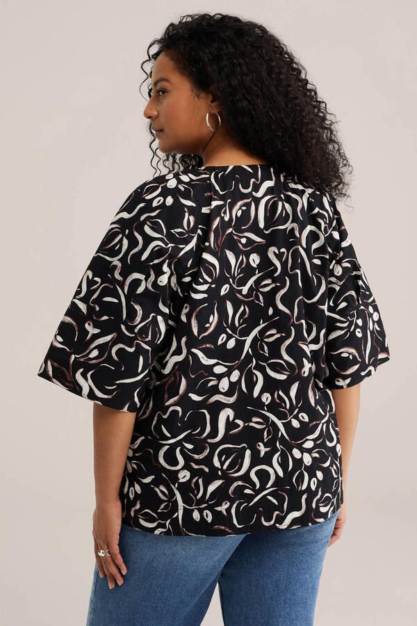 WE Fashion Curve blouse zwart - Foto 2