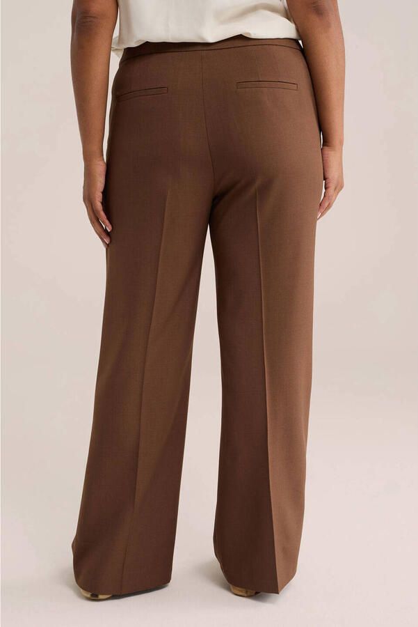 WE Fashion Curve flared broek bruin - Foto 3