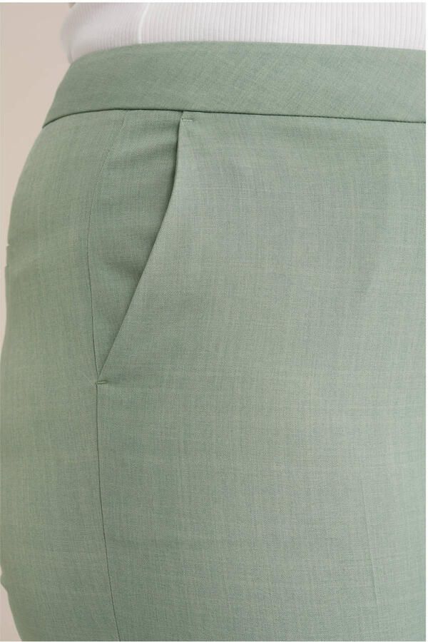 WE Fashion Curve flared regular waist broek mintgroen - Foto 3