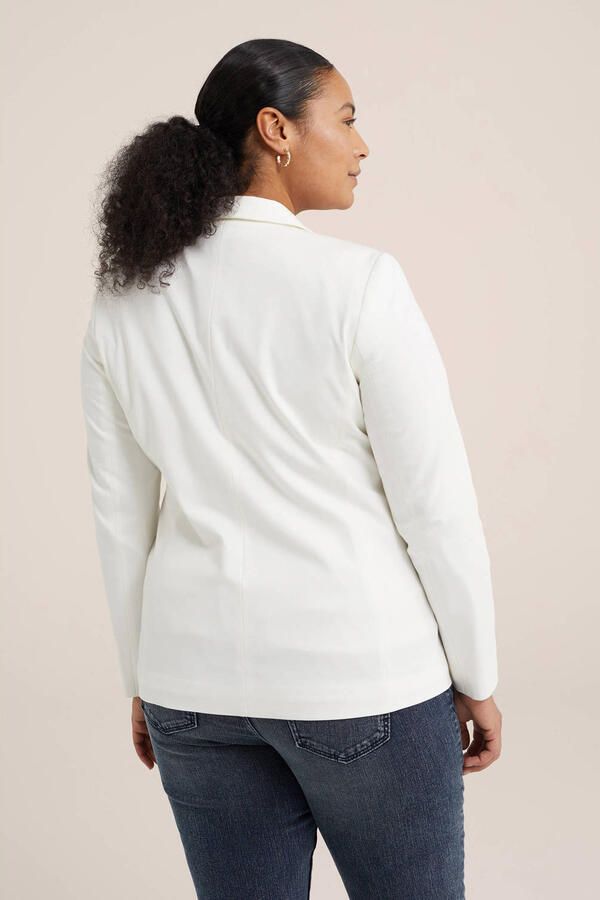 WE Fashion Curve getailleerde blazer wit - Foto 2