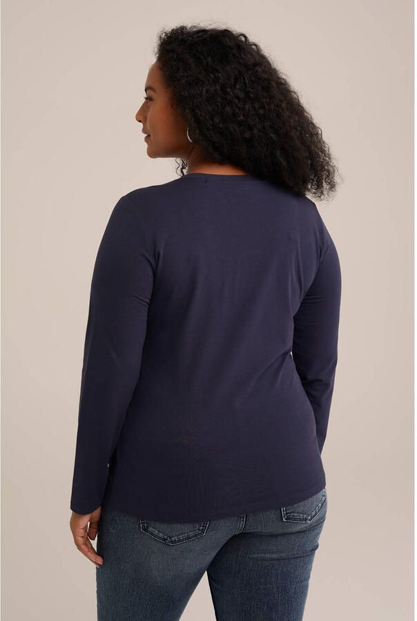 WE Fashion Curve longsleeve donkerblauw - Foto 2